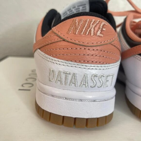 Nike Dunk Low FN0569-900 White Pink Leather Sneaker Lace up Kids Size 4.5 US - Picture 9 of 11